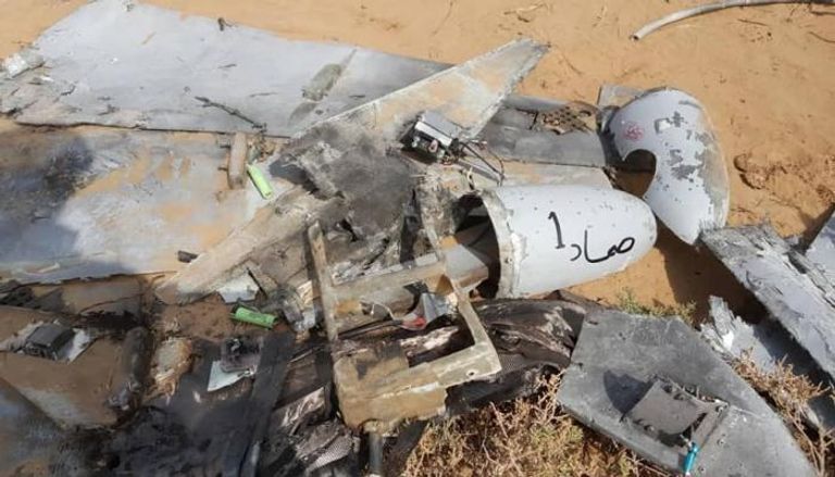 حطام طائرة حوثية بدون طيار- أرشيفية