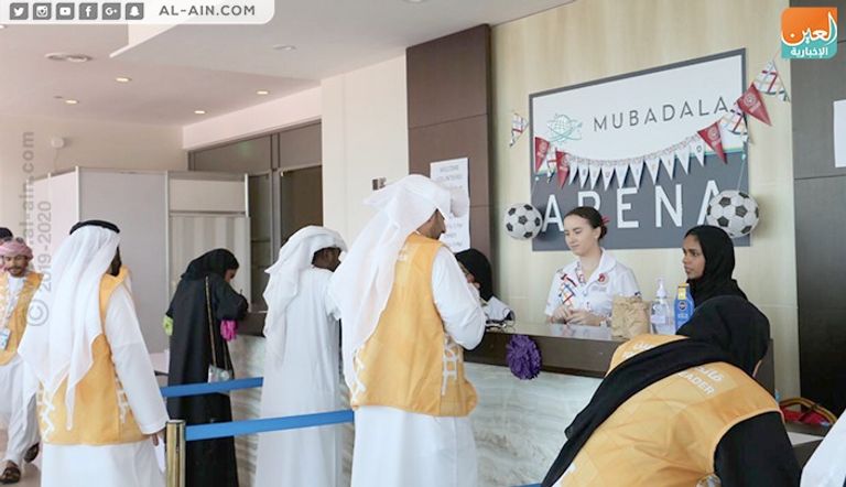 جانب من الاستعداد لتنظيم حفل افتتاح الأولمبياد الخاص