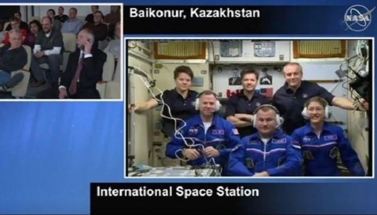 وصول 3 رواد إلى محطة الفضاء الدولية 