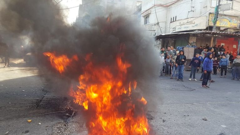 جانب من احتجاجات غزة