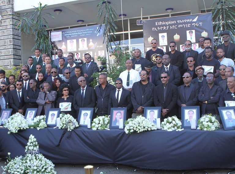  الخطوط الجوية الإثيوبية تقيم مراسم تأبين لضحايا الطائرة المنكوبة 