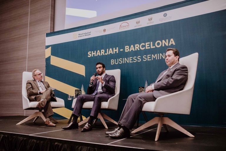 جانب من فعاليات ملتقى أعمال الشارقة-برشلونة ملتقى أعمال الشارقة-برشلونة