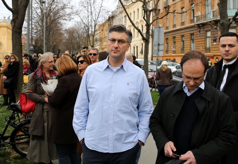 جانب من الاحتجاج ضد العنف الأسري في كرواتيا