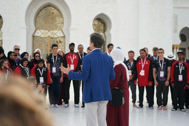 الوفد النيوزلندي في جامع الشيخ زايد