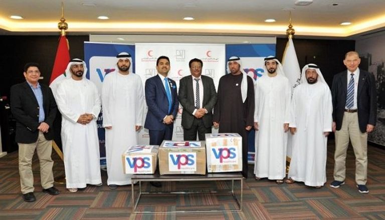 الإمارات تتسلم معدات طبية من "في بي إس" لدعم الرعاية الصحية باليمن