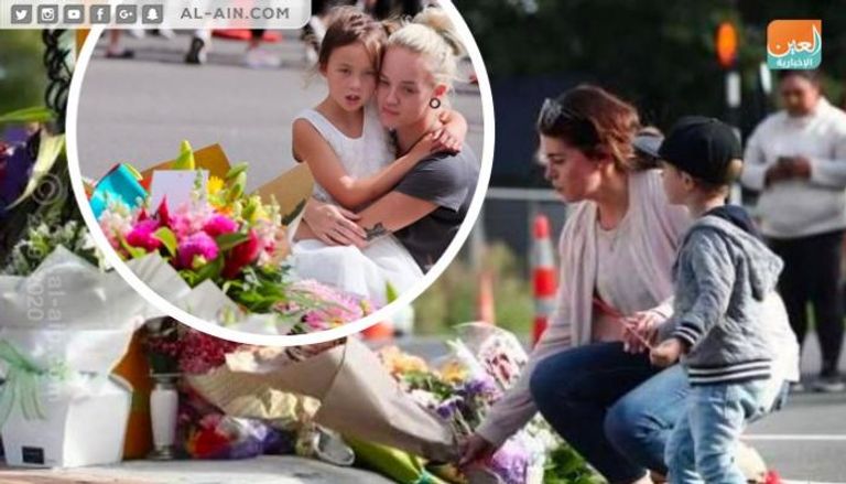 الزهور على أرواح ضحايا مجزرة نيوزيلندا 