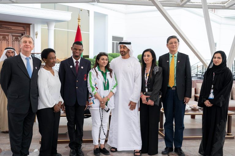 محمد بن زايد يستقبل مجلس إدارة مؤسسة الأولمبياد الخاص