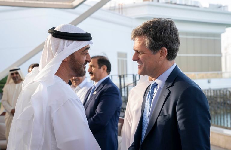 محمد بن زايد يستقبل مجلس إدارة مؤسسة الأولمبياد الخاص