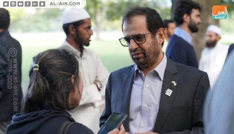  الدكتور علي راشد النعيمي في زيارة تضامنية لمدينة كرايستشيرش