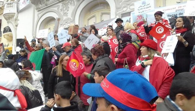 مسيرات شعبية في تونس رفضا لحكم الإخوان 