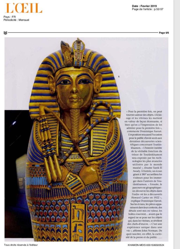 استعدادات باريس لافتتاح معرض الملك توت 