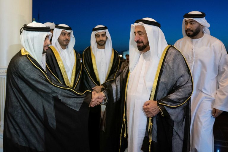 سلطان القاسمي خلال افتتاح "أيام الشارقة المسرحية"