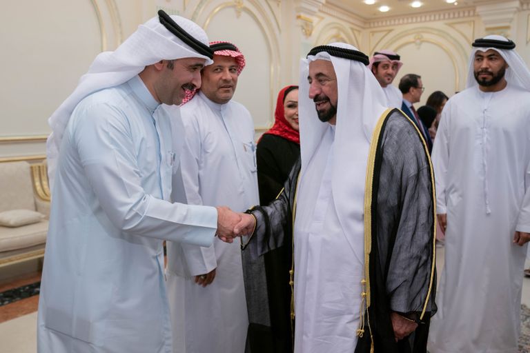 سلطان القاسمي خلال افتتاح "أيام الشارقة المسرحية"