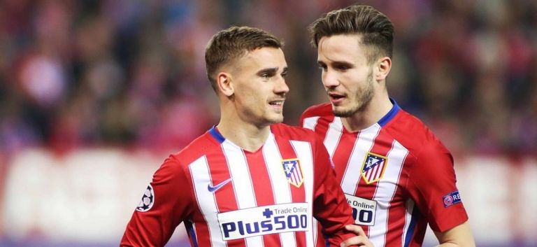 ساؤول نيجيز وأنطوان جريزمان ألفارو موراتا مهاجم أتلتيكو مدريد
