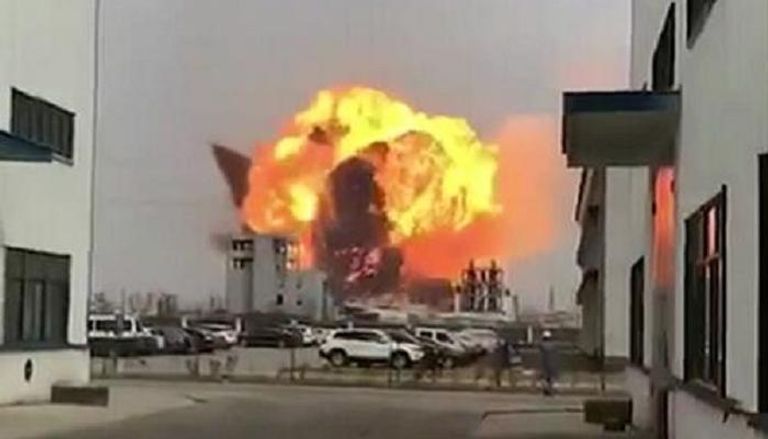 انفجار مصنع بالصين