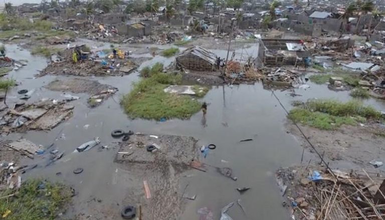 جانب من أضرار الإعصار "إيداي" في موزمبيق
