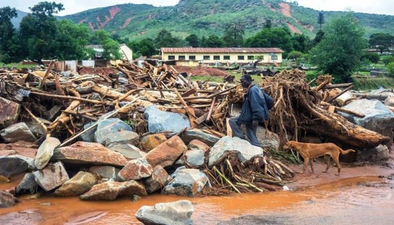 جانب من أضرار الإعصار "إيداي" في زيمبابوي