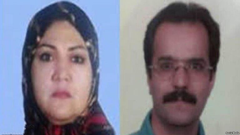 حسن صادقي وزوجته فاطمة مثنى معتقل إيفين سيئ السمعة في طهران