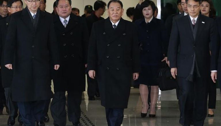 وفد الكوريتين خلال أحد اللقاءات