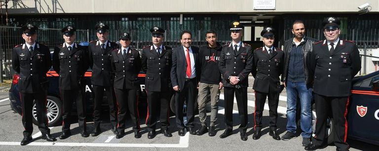 الطفل المصري رامي شحاتة ووالده