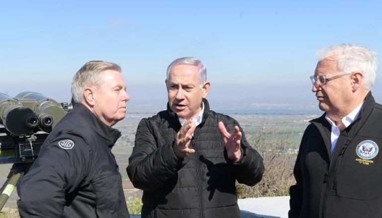 نتنياهو خلال وجوده في الجولان المحتلة - أرشيفية