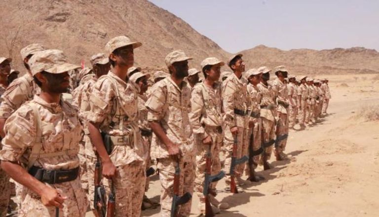 شباب بصفوف قوات الجيش الوطني اليمني
