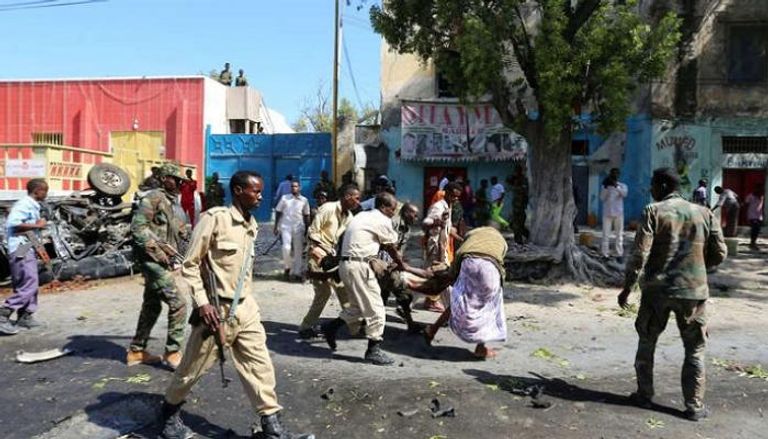 أحد الهجمات الإرهابية التي شنتها حركة الشباب في العاصمة الصومالية