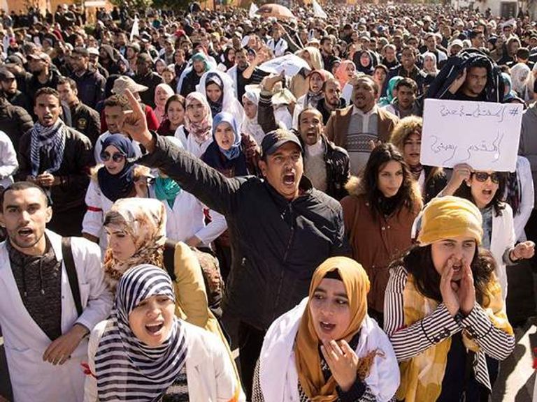 من مظاهرة سابقة لمعلمي المغرب - أرشيفية