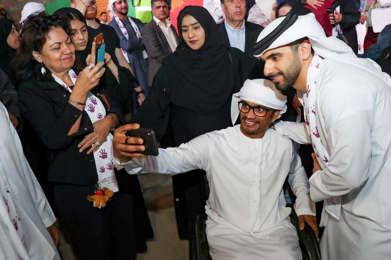 منصور بن محمد يشارك في احتفالية اليوم العالمي لمتلازمة داون