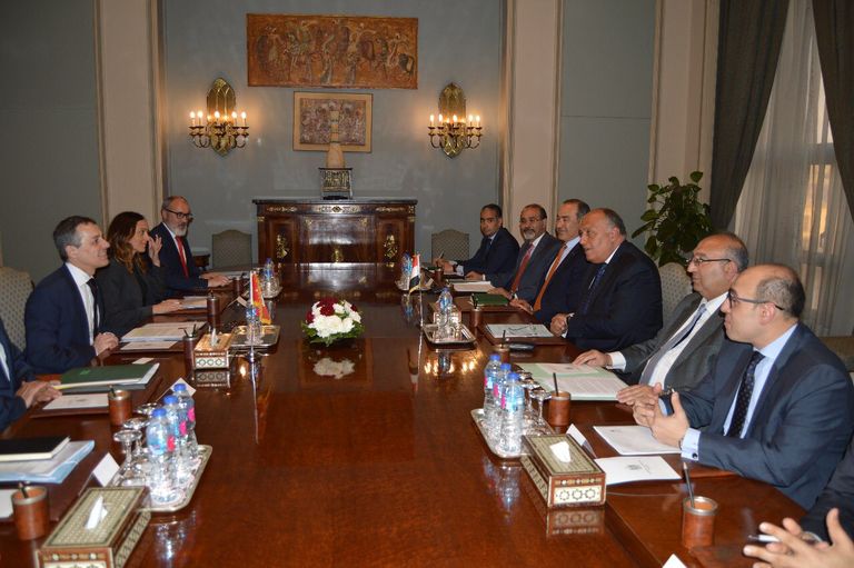 وزير الخارجية المصري ونظيره السويسري