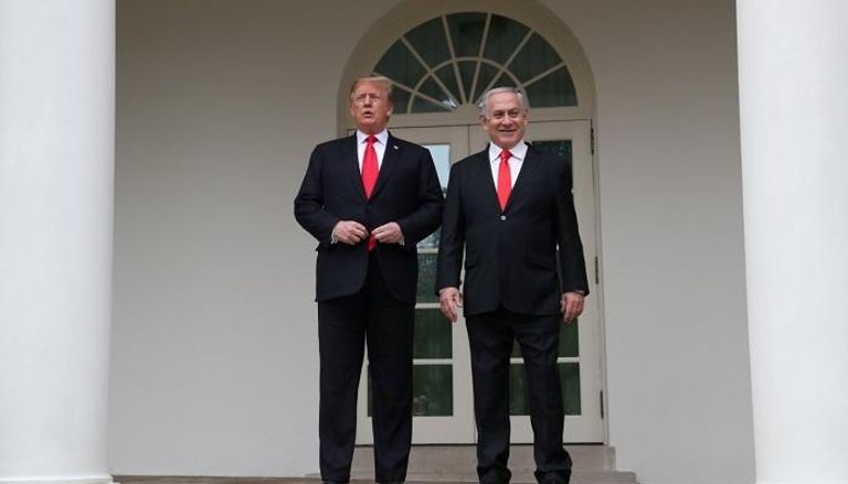الرئيس الأمريكي ورئيس الوزراء الإسرائيلي 