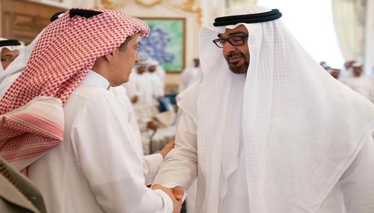 الشيخ محمد بن زايد آل نهيان  يستقبل السفير السعودي لدى الإمارات
