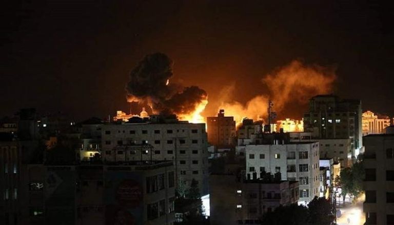 صورة متداولة لقصف إسرائيل مكتب هنية بقطاع غزة
