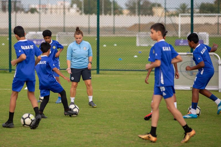 من تدريبات اليوم الأول لمبادرة النجوم الصاعدة