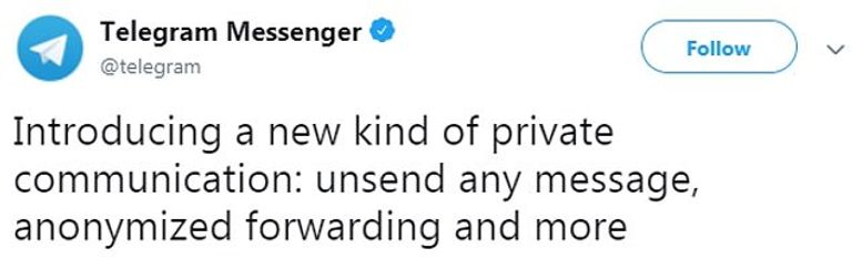 تطبيق المحادثات والدردشة "تليجرام"