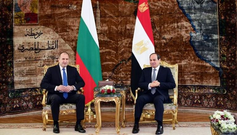  الرئيسان المصري والبلغاري خلال لقائهما بالقاهرة