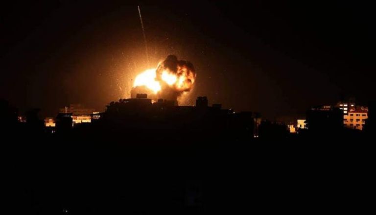 جانب من القصف الإسرائيلي على قطاع غزة