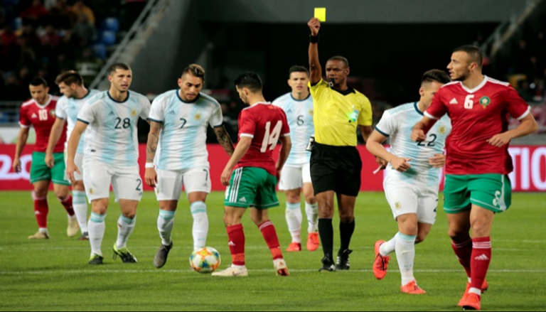 من مباراة المغرب والأرجنتين