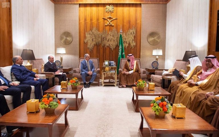 الأمير محمد بن سلمان بن عبدالعزيز والمشير خليفة حفتر
