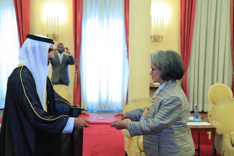 رئيسة إثيوبيا وسفير الإمارات محمد سالم الراشدي