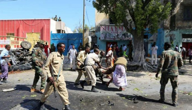 إحدى الهجمات الإرهابية التي شنتها حركة الشباب في العاصمة الصومالية