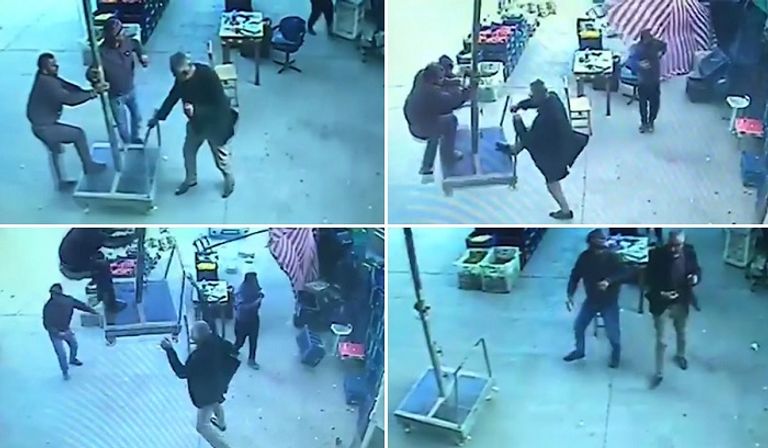 عاصفة تحلق برجل ومظلته في الهواء