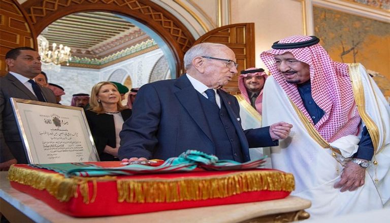 لقاء العاهل السعودي والرئيس التونسي