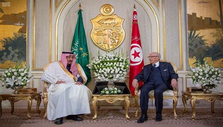 لقاء العاهل السعودي والرئيس التونسي