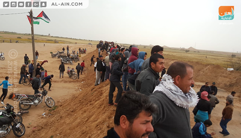 مشاركون في فعاليات مليونية الأرض والعودة