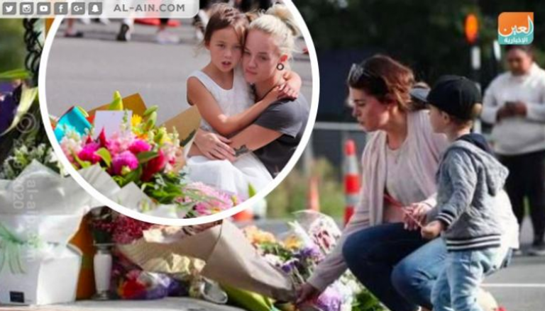 الزهور على أرواح ضحايا مجزرة نيوزيلندا