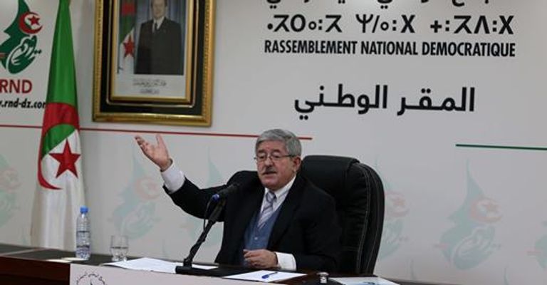 أحمد أويحيى الأمين العام للتجمع الوطني الديمقراطي في الجزائر