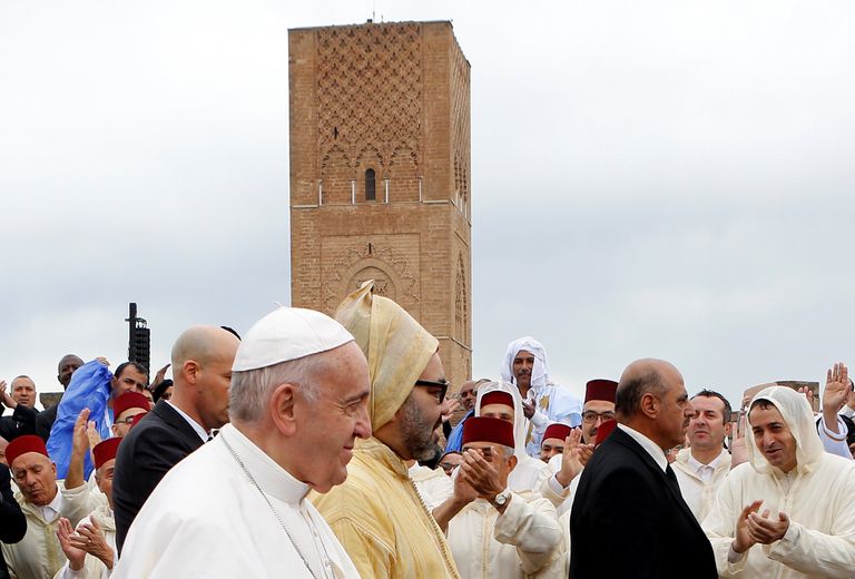 البابا فرنسيس خلال زيارته إلى المغرب