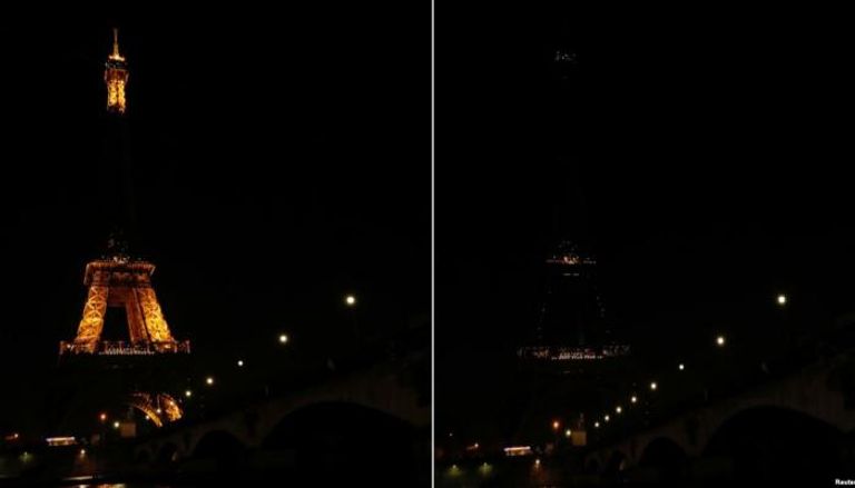 برج إيفل في فرنسا يطفئ أنواره في "ساعة الأرض"