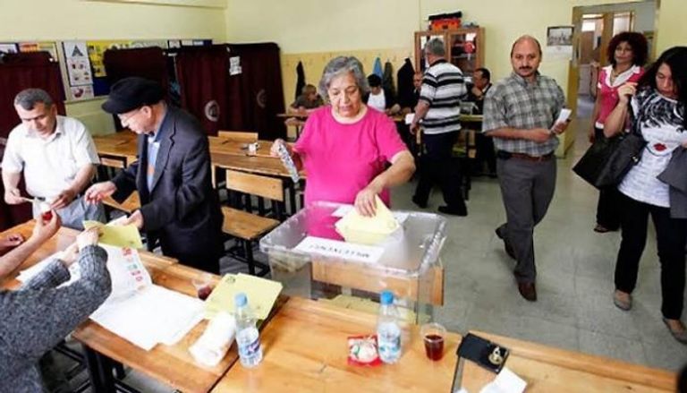 جانب من عمليات التصويت في انتخابات المحليات التركية